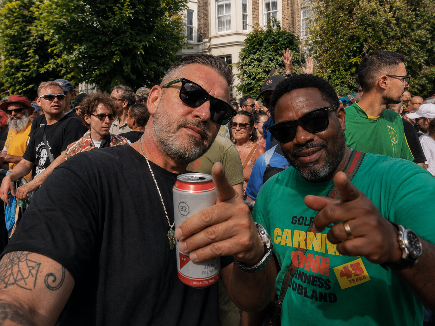 Friends enjoying a summer carnival