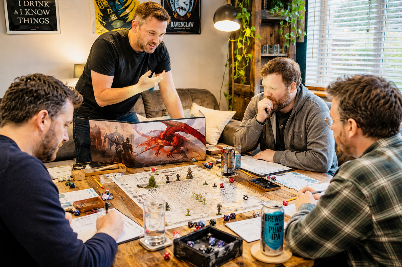 Friends playing Dungeons and Dragons